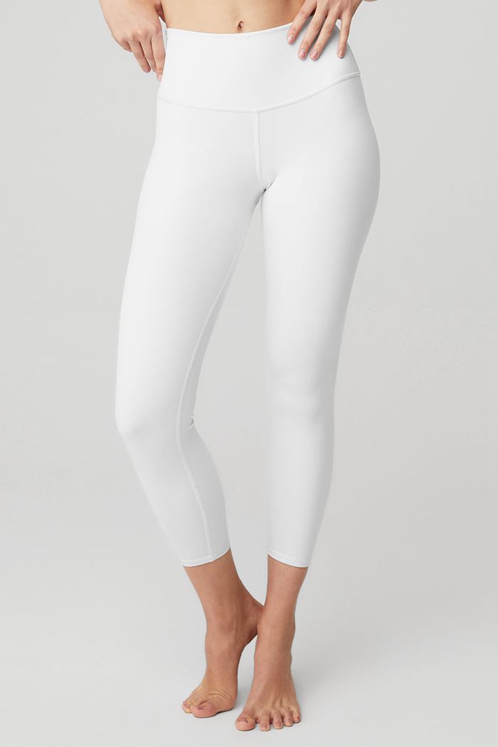 Alo Yoga 7/8 High-Midja Airbrush Leggings Dam Vita | 3968512-AJ