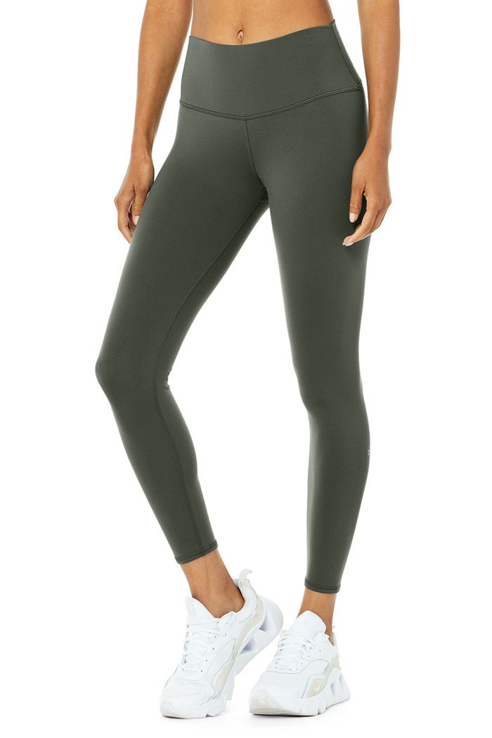 Alo Yoga 7/8 High-Midja Airbrush Leggings Dam Mörkgröna | 4608357-SY