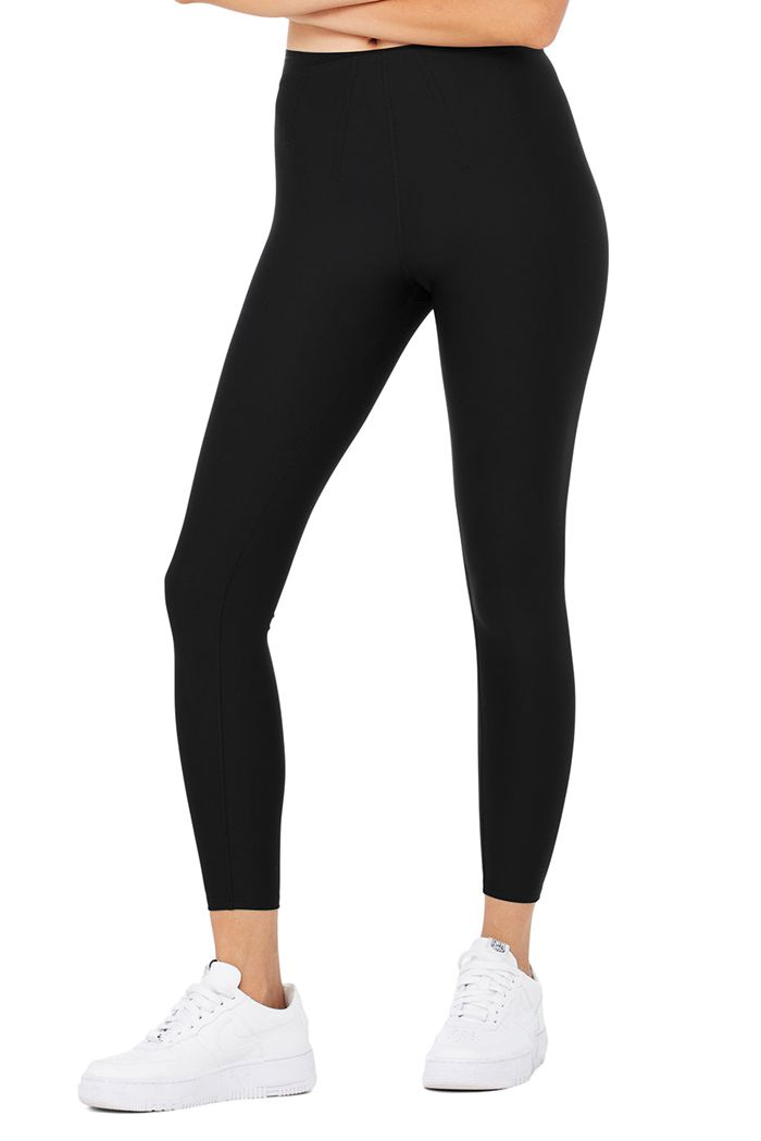 Alo Yoga Airlift High-Midja 7/8 Corset Leggings Dam Svarta | 6943705-KD