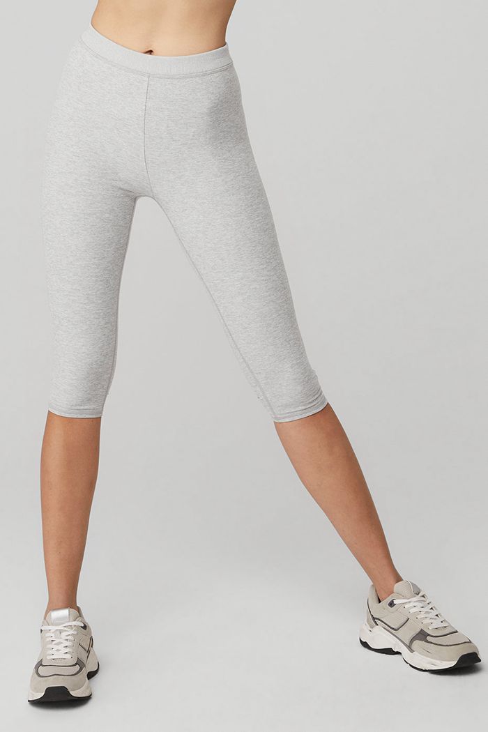 Alo Yoga Alosoft High-Midja Iconic 90's Capri Byxor Dam Grå | 9615708-ZR