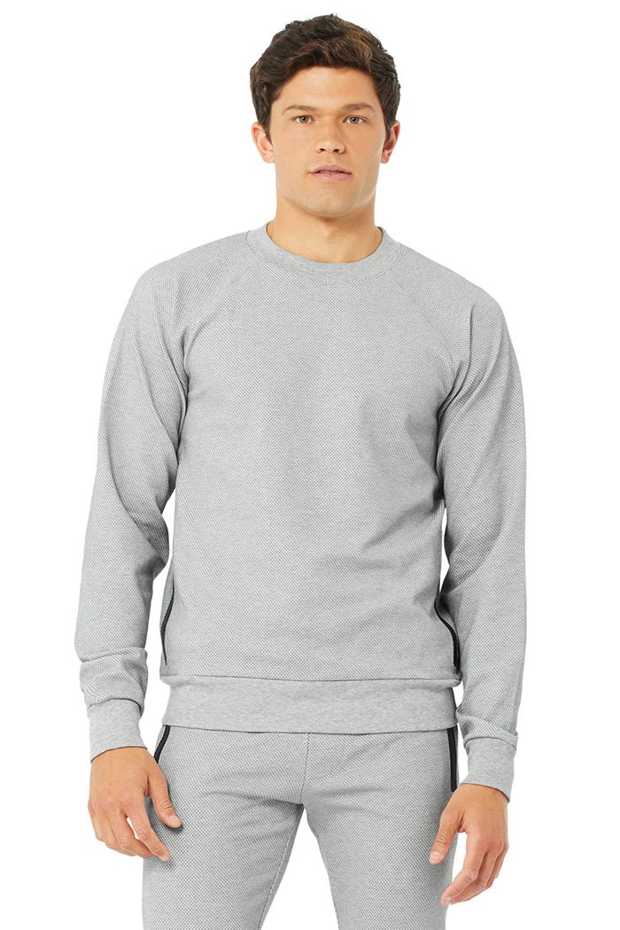 Alo Yoga Impel Sweatshirt Long Sleeve Herr Grå | 2983047-VL