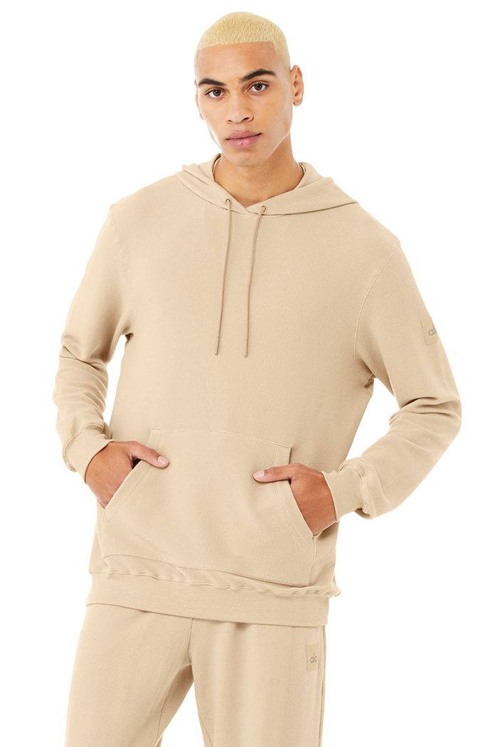 Alo Yoga Micro Waffle Fast Break Hoodie Herr Bruna | 2397401-VE