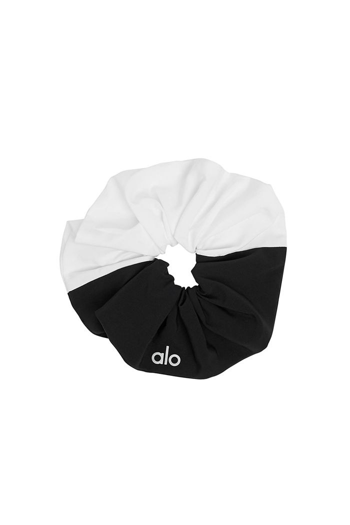 Alo Yoga Oversized Scrunchie Dam Svarta Vita | 8724359-LD