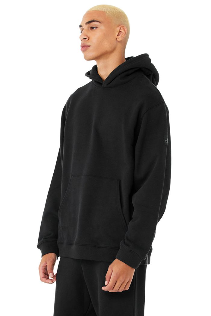 Alo Yoga Renown Hoodie Herr Svarta | 9815023-WQ