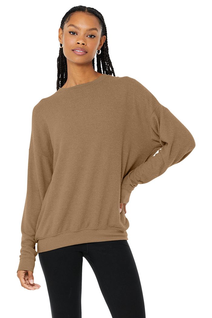 Alo Yoga Soho Sweatshirt Dam Bruna | 1057934-MJ