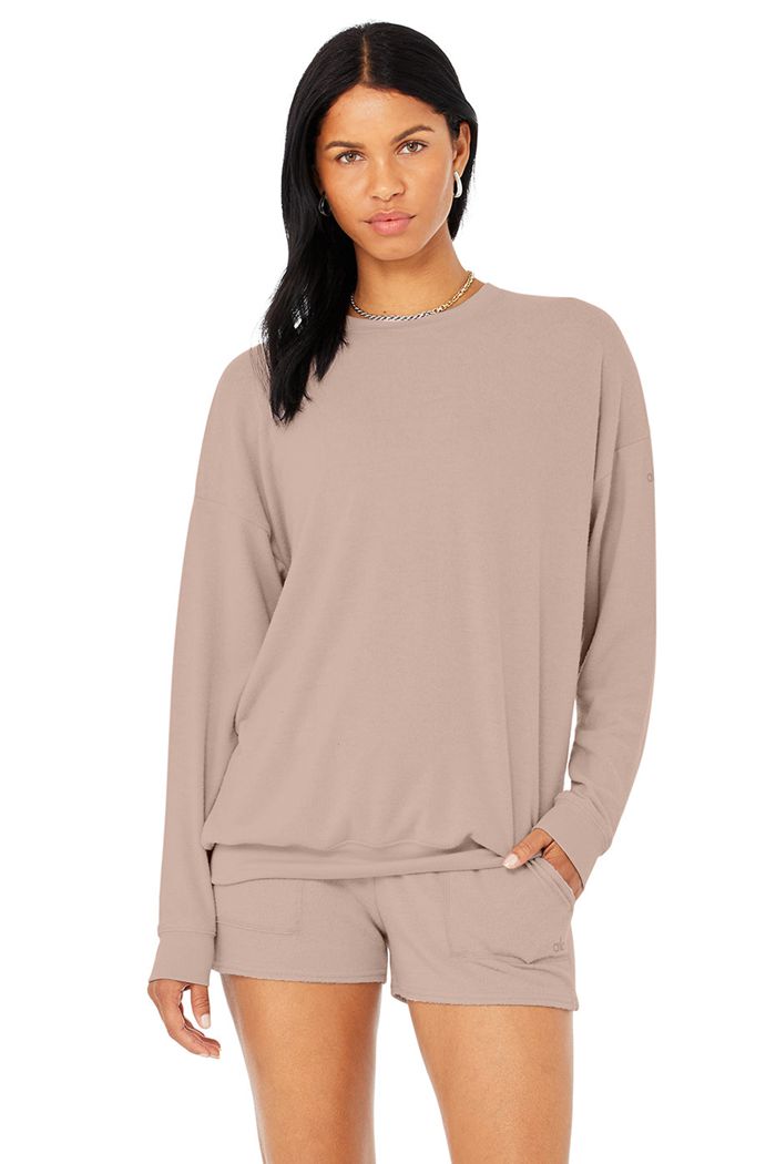 Alo Yoga Soho Sweatshirt Dam Rosa | 0593647-OA