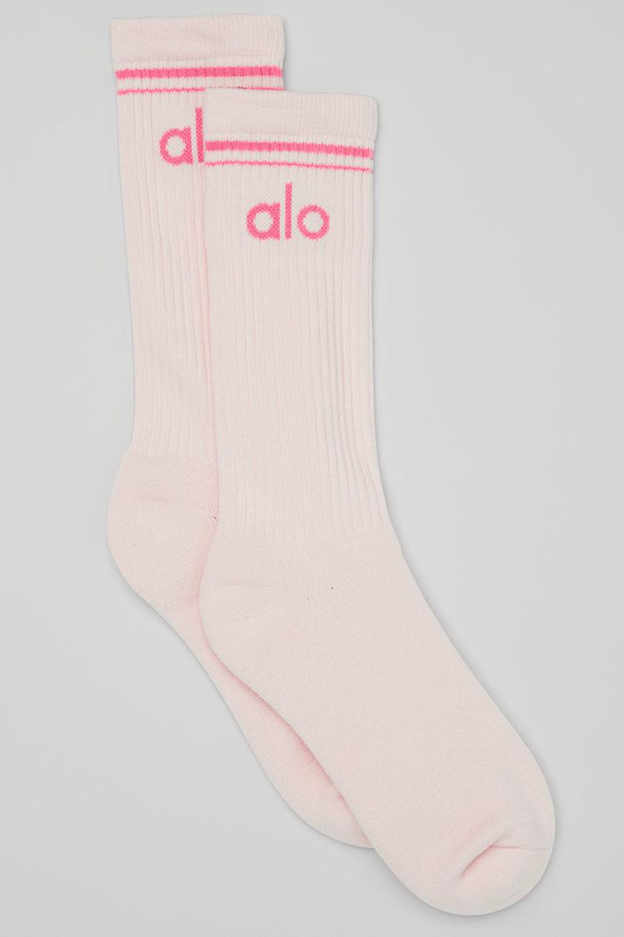 Alo Yoga Throwback Strumpor Dam Rosa Fuchsia | 0248736-BR