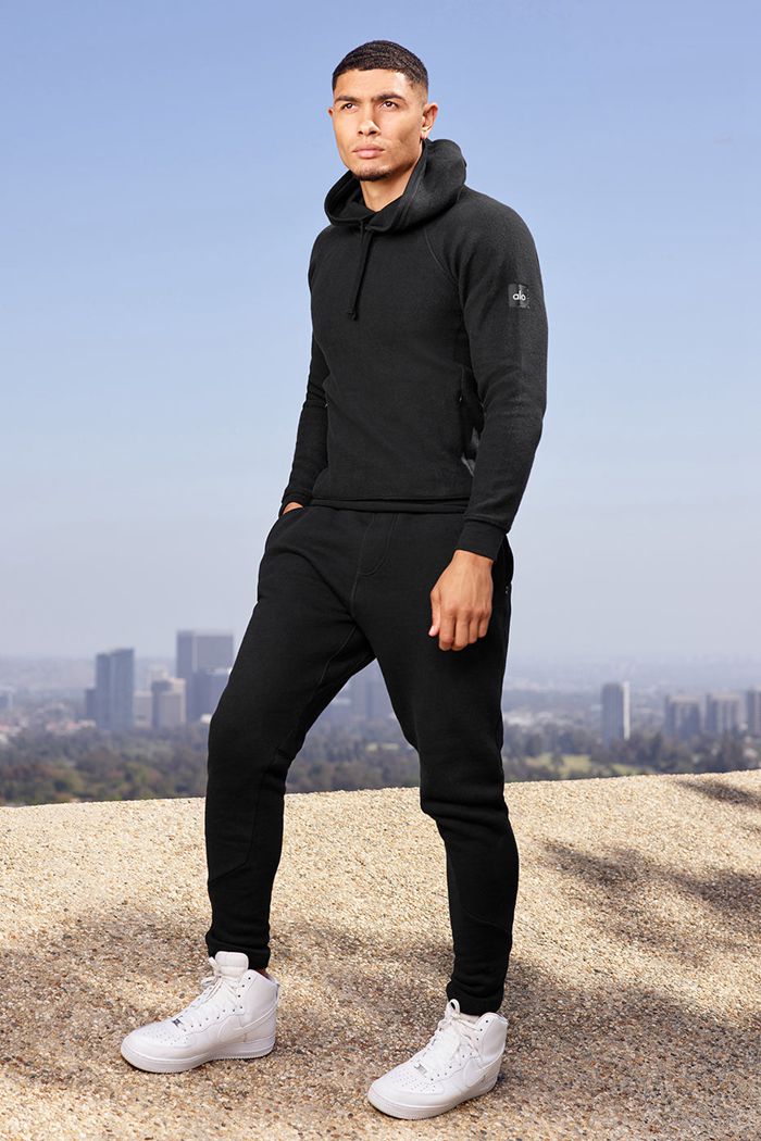 Alo Yoga Triumph Hoodie Herr Svarta | 0925813-LO