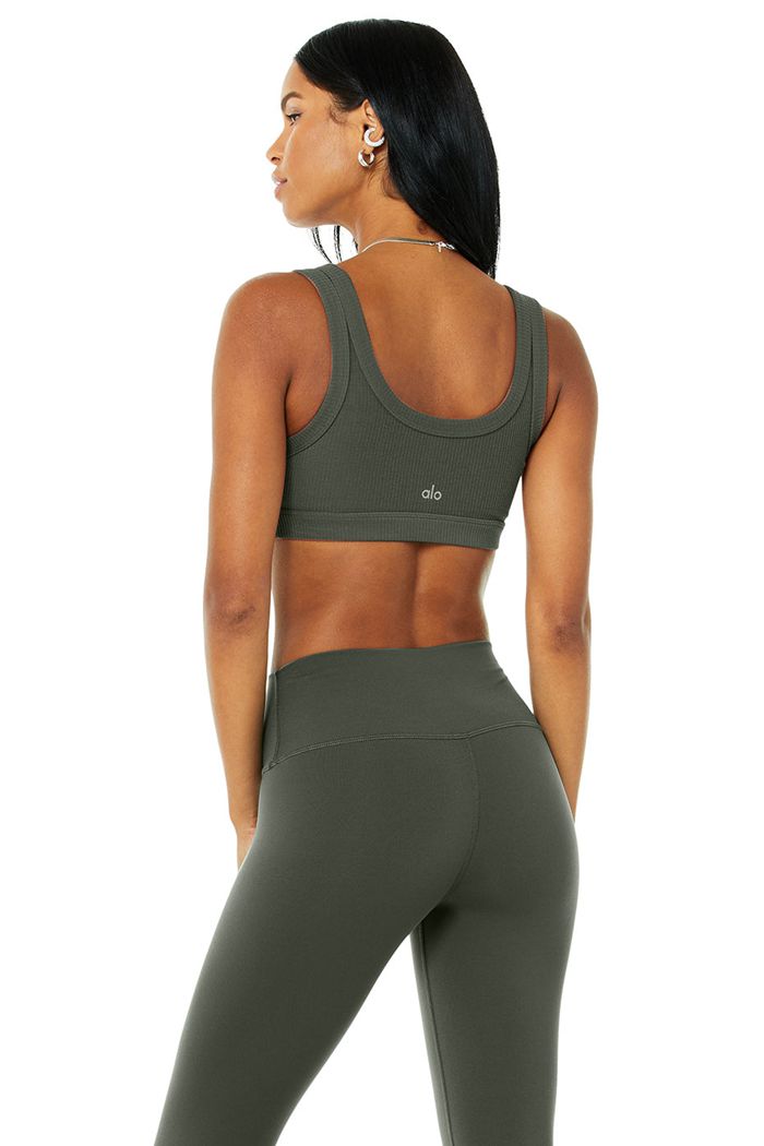 Alo Yoga 7/8 High-Midja Airbrush Leggings Dam Mörkgröna | 4608357-SY