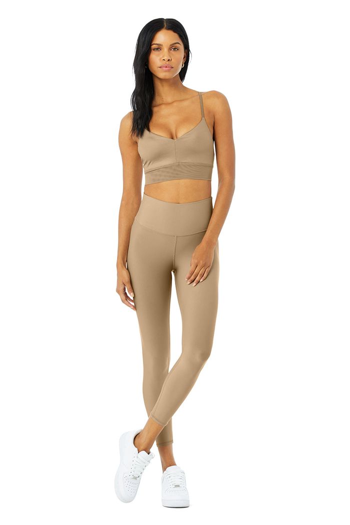 Alo Yoga 7/8 High-Midja Airlift Leggings Dam Bruna | 3476802-NX