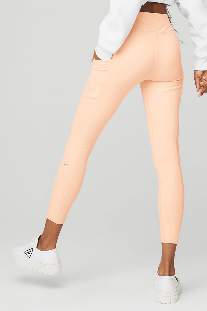 Alo Yoga 7/8 High-Midja Checkpoint Leggings Dam Beige | 4908567-FP