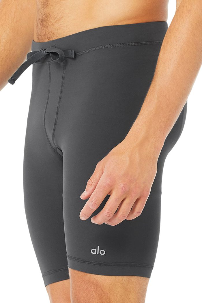 Alo Yoga 9 Warrior Compression Short Herr Grå | 0519376-VZ