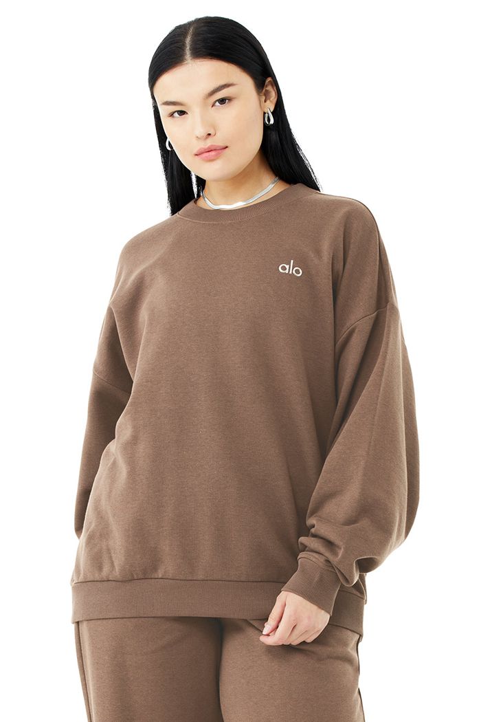 Alo Yoga Accolade Crew Neck Sweatshirt Dam Bruna | 8931047-CE