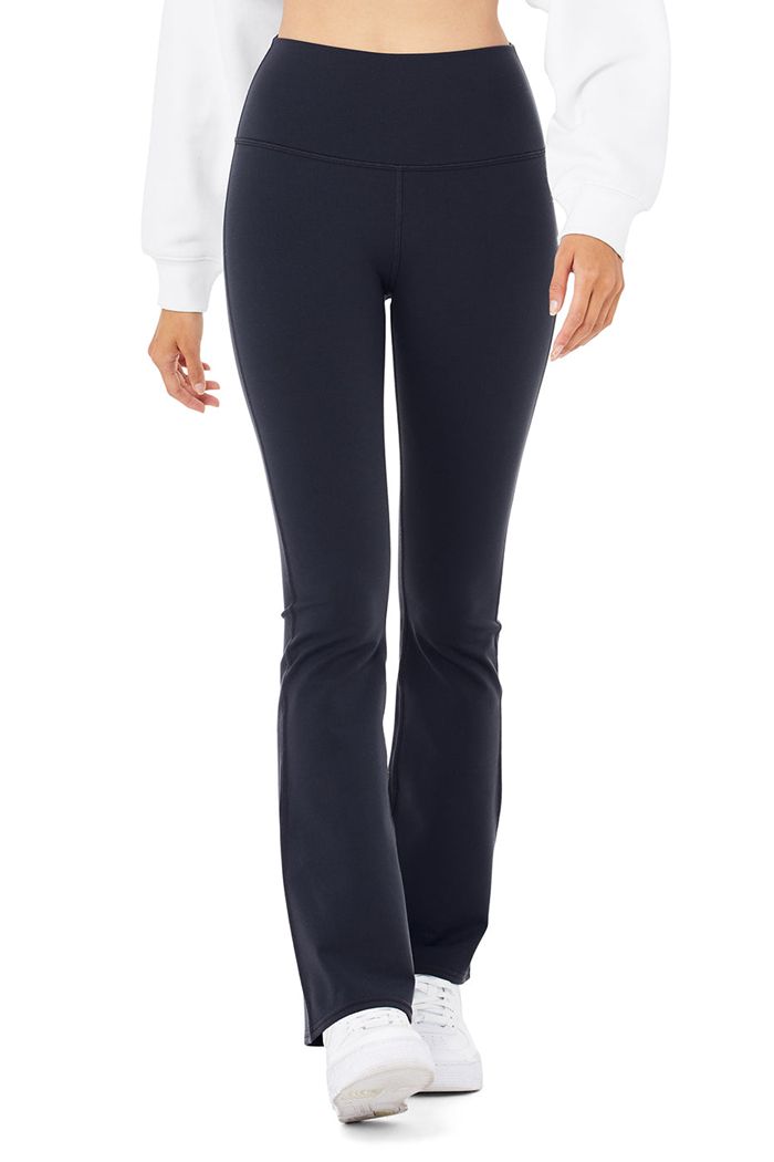 Alo Yoga Airbrush High-Midja 7/8 Bootcut Leggings Dam Svarta | 1290835-BW