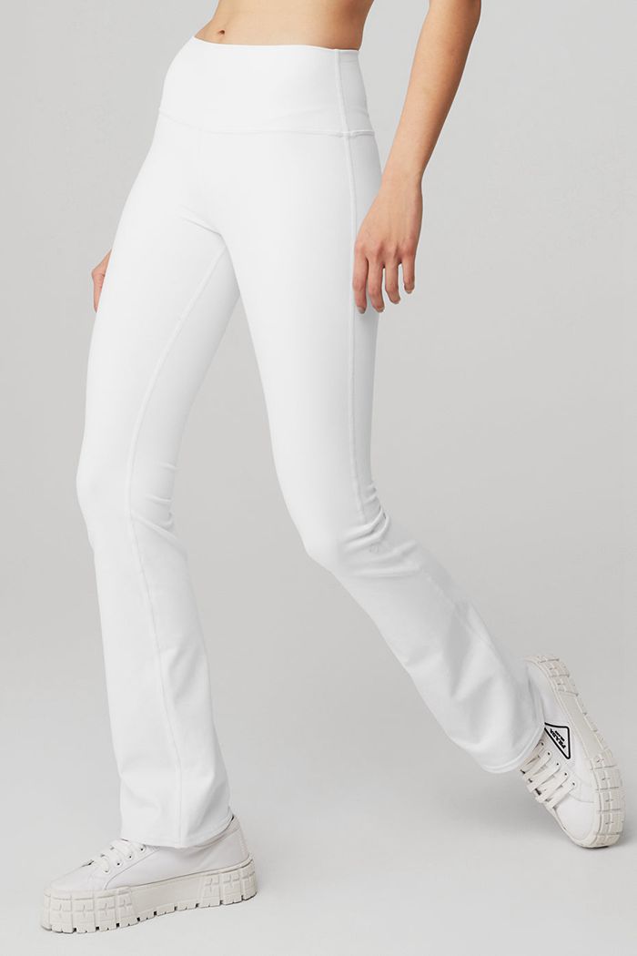 Alo Yoga Airbrush High-Midja 7/8 Bootcut Leggings Dam Vita | 1572064-KD