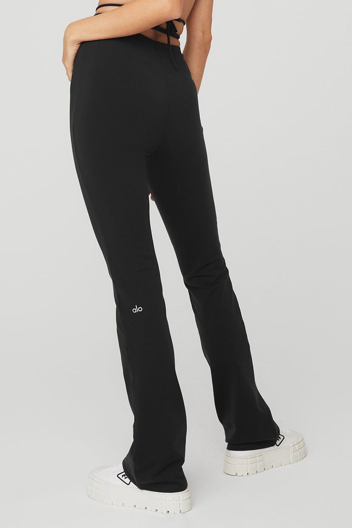 Alo Yoga Airbrush High-Midja Cinch Flare Leggings Dam Svarta | 1386245-KH