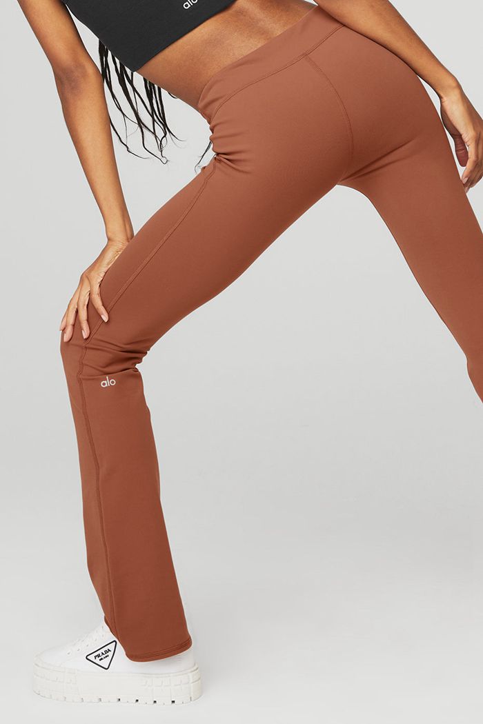 Alo Yoga Airbrush Low-Rise Bootcut Leggings Dam Röda | 3218504-UA