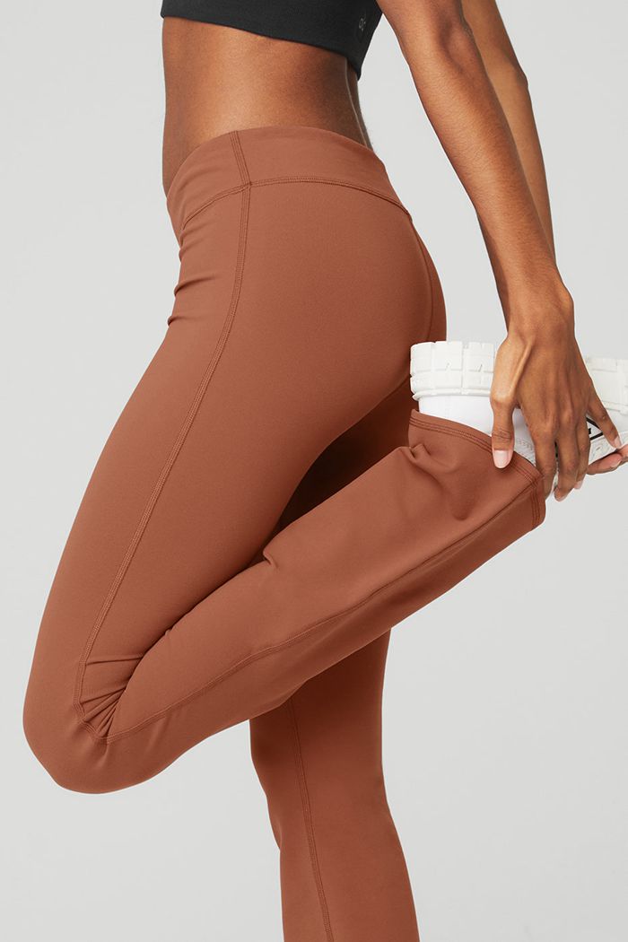 Alo Yoga Airbrush Low-Rise Bootcut Leggings Dam Röda | 3218504-UA