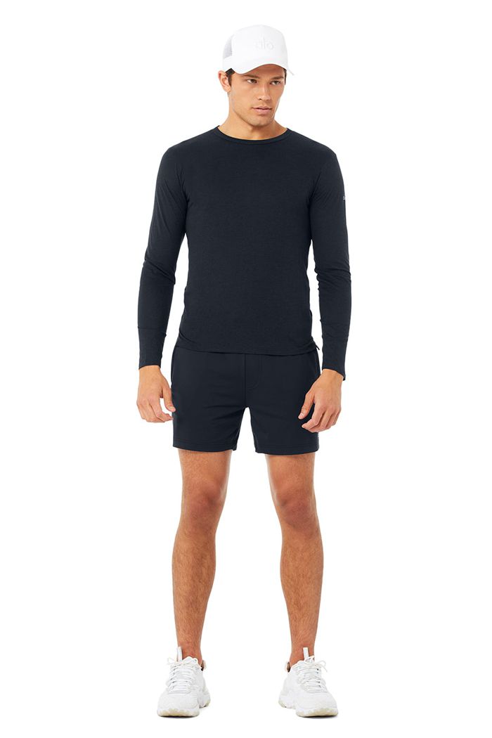 Alo Yoga Airwave Long Sleeve Herr Marinblå | 2830917-SG