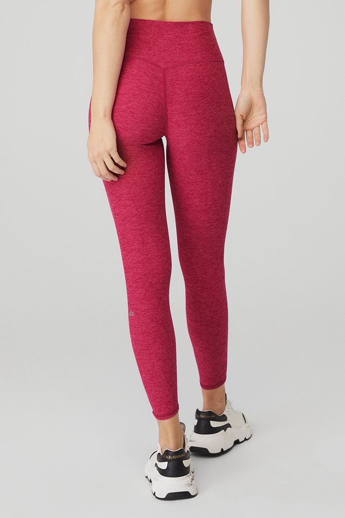 Alo Yoga Alosoft High-Midja 7/8 Highlight Leggings Dam Röda | 2183407-NS