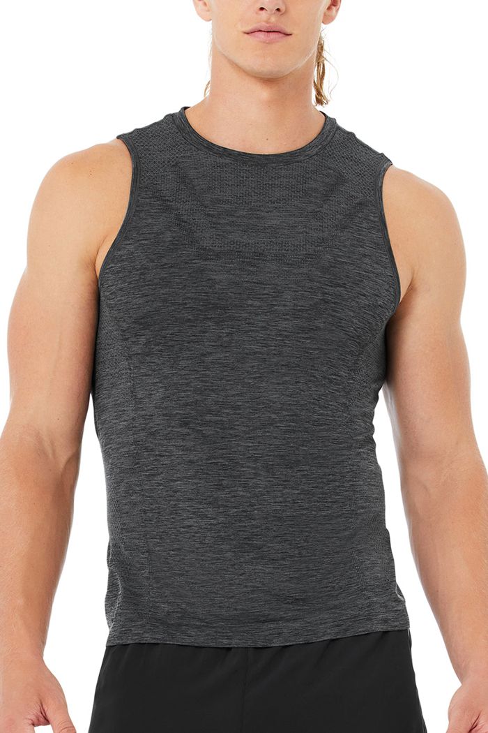 Alo Yoga Amplify Seamless Muscle Tank Tops Herr Svarta | 8130926-RL