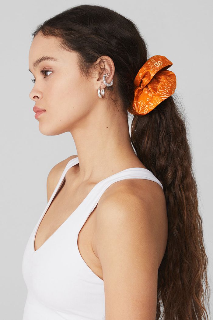 Alo Yoga Bandana Oversized Scrunchie Dam Orange | 1879265-CT