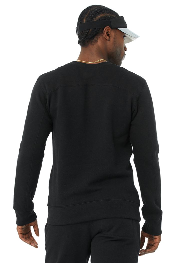 Alo Yoga Base Sweatshirt Long Sleeve Herr Svarta | 0182569-VA