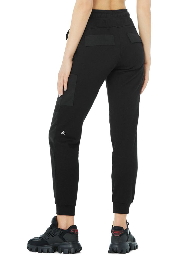 Alo Yoga Cargo Jogger Byxor Dam Svarta | 8325064-DM