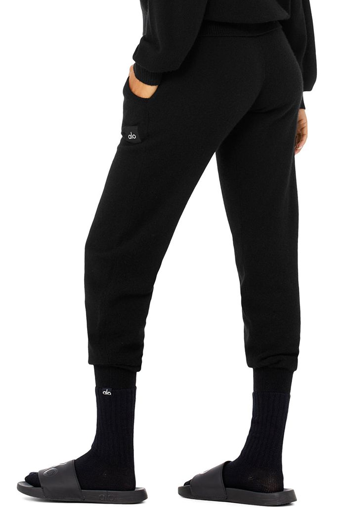 Alo Yoga Cashmere Jet Set Strumpor Dam Svarta | 8521470-GF