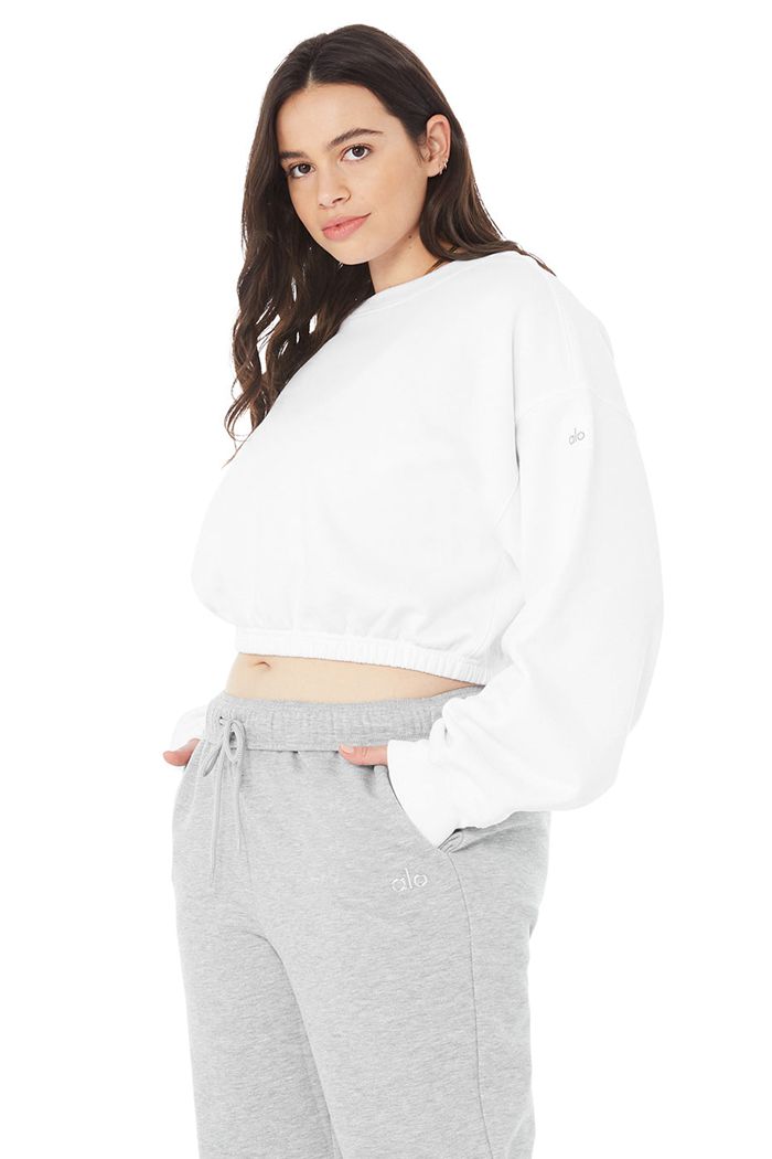 Alo Yoga Devotion Crew Neck Sweatshirt Dam Vita | 5182467-BS