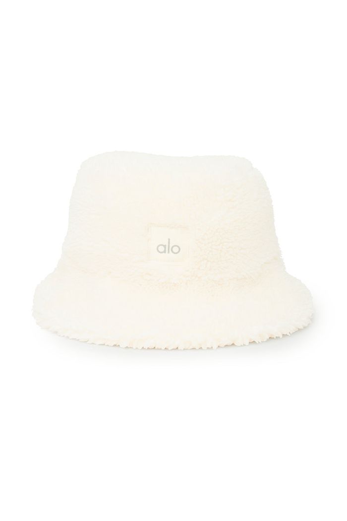 Alo Yoga Foxy Sherpa Bucket Hatt Dam Vita | 0583124-AI