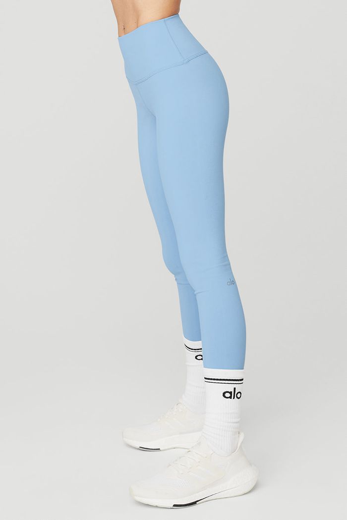 Alo Yoga High-Midja Airbrush Leggings Dam Blå | 5019843-ZY