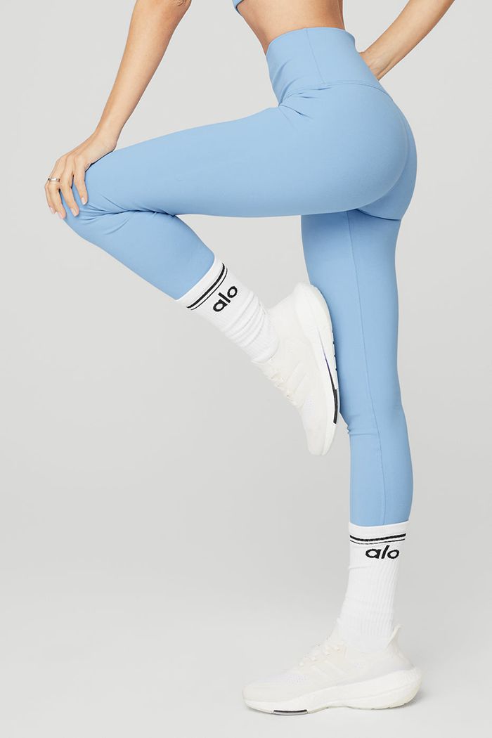 Alo Yoga High-Midja Airbrush Leggings Dam Blå | 5019843-ZY