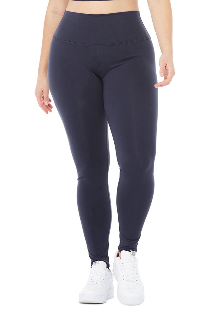 Alo Yoga High-Midja Airbrush Leggings Dam Svarta | 7428561-ML