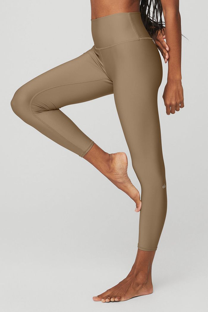 Alo Yoga High-Midja Airlift Leggings Dam Bruna | 0957843-QC