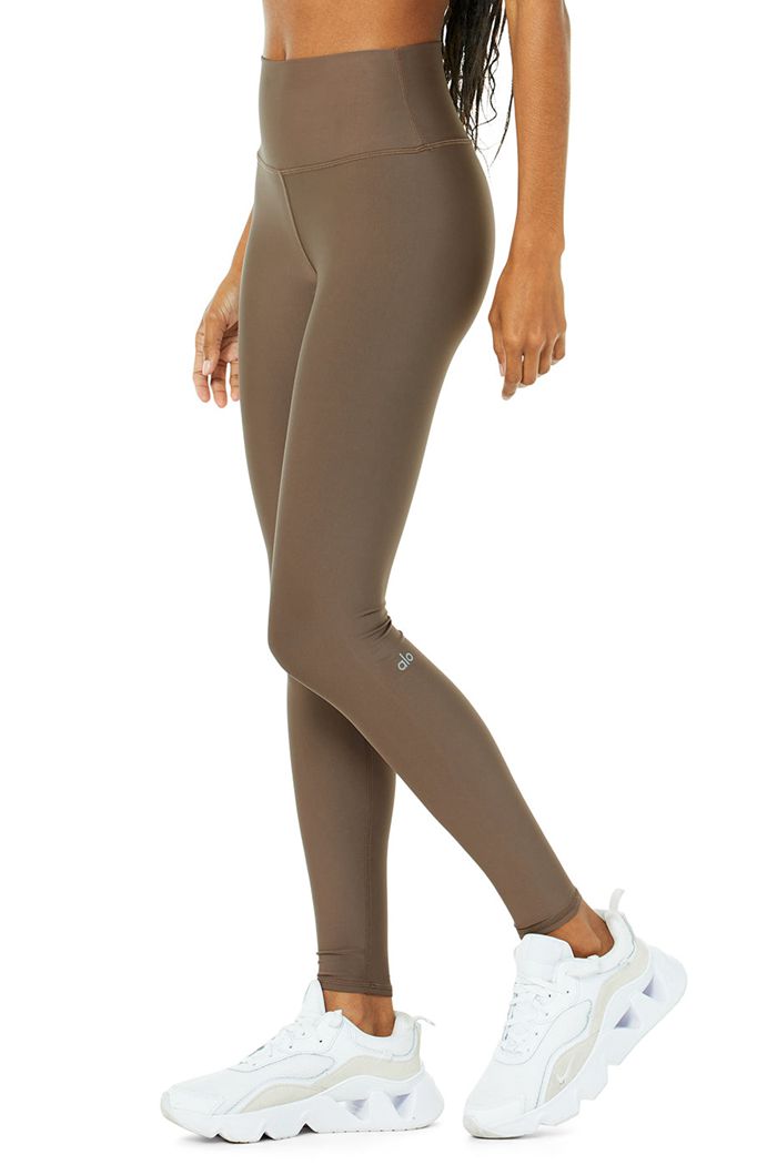 Alo Yoga High-Midja Airlift Leggings Dam Bruna | 6584012-XT