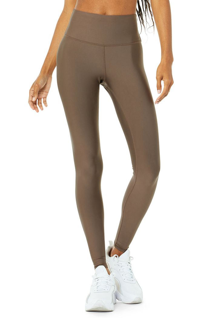 Alo Yoga High-Midja Airlift Leggings Dam Bruna | 6584012-XT