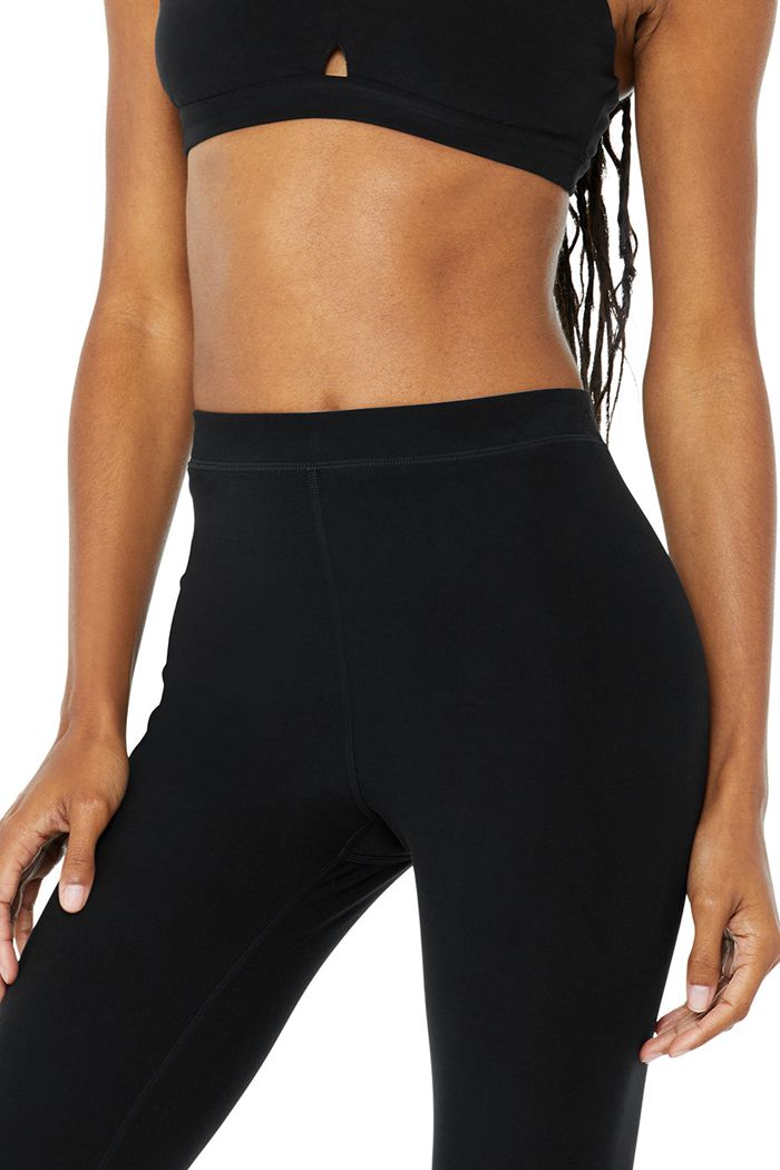 Alo Yoga High-Midja Alosoft Flow Leggings Dam Svarta | 4197028-YL