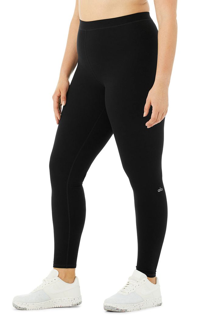 Alo Yoga High-Midja Alosoft Flow Leggings Dam Svarta | 4197028-YL