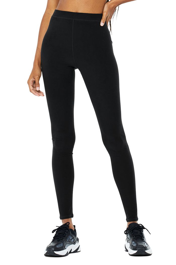 Alo Yoga High-Midja Alosoft Flow Leggings Dam Svarta | 4197028-YL