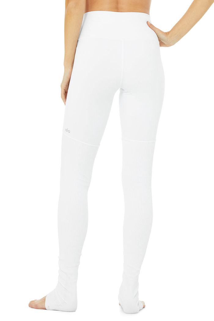 Alo Yoga High-Midja Goddess Leggings Dam Vita | 9764235-ZX