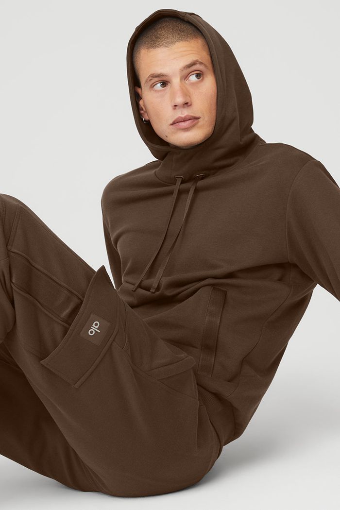 Alo Yoga Highline Hoodie Herr Svarta | 1038497-ND