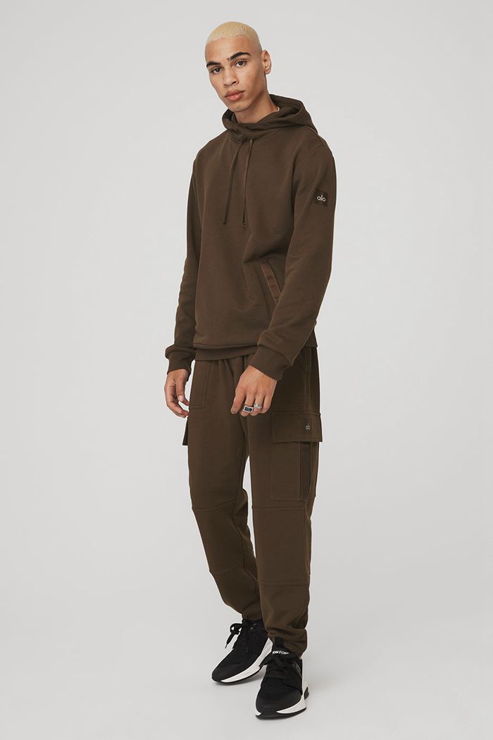 Alo Yoga Highline Hoodie Herr Svarta | 1038497-ND