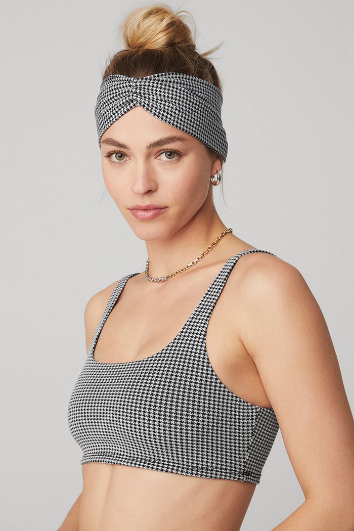 Alo Yoga Houndstooth Pannband Dam Vita | 5239146-LA