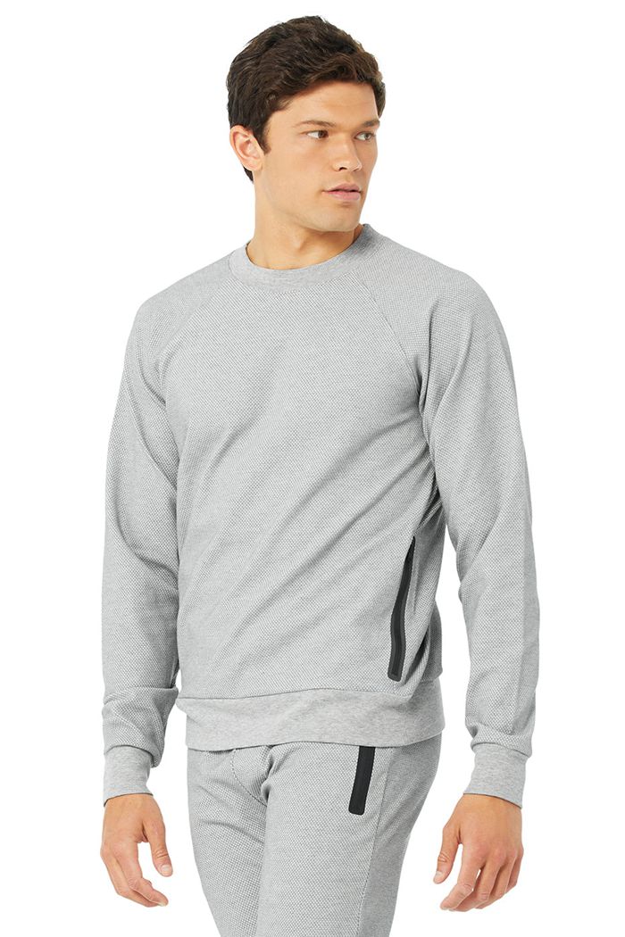 Alo Yoga Impel Sweatshirt Long Sleeve Herr Grå | 2983047-VL