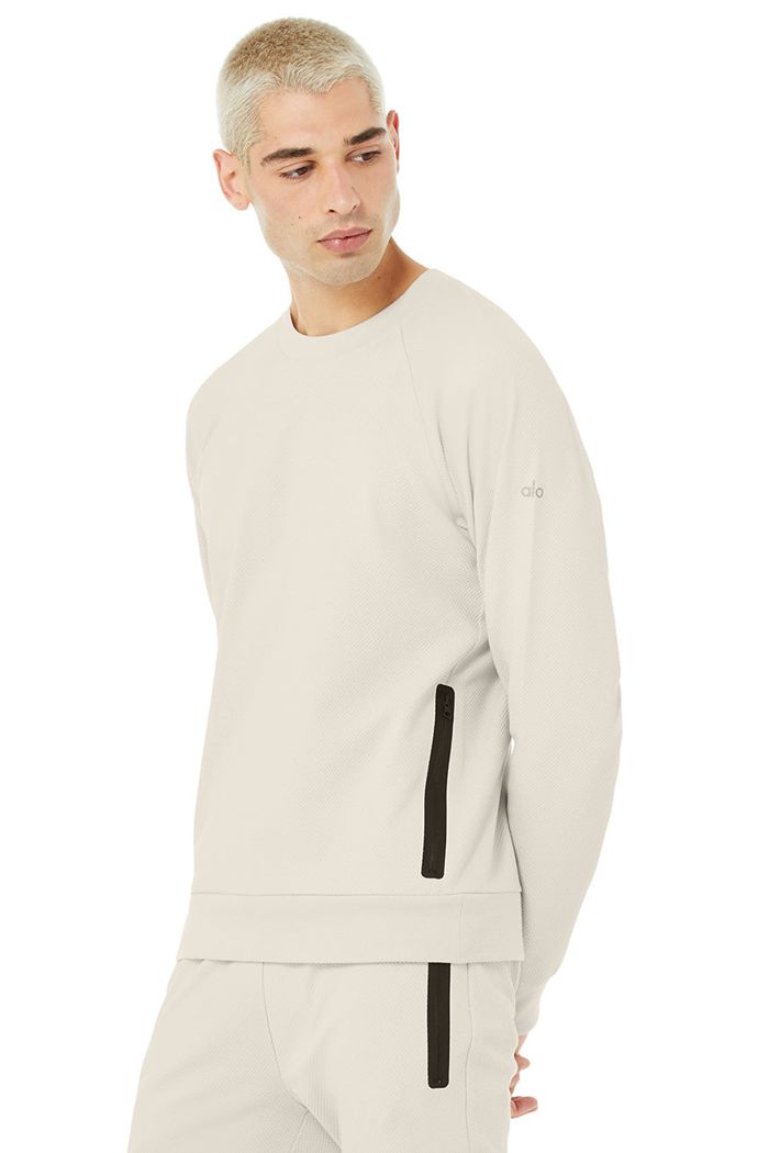 Alo Yoga Impel Sweatshirt Long Sleeve Herr Beige | 3697425-GY