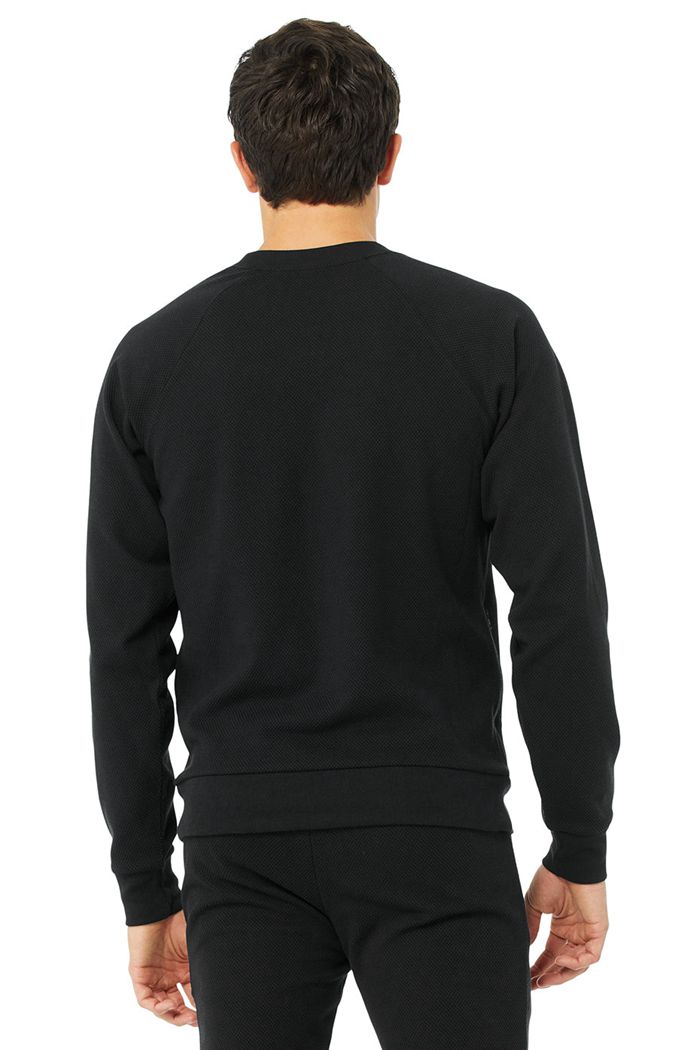 Alo Yoga Impel Sweatshirt Long Sleeve Herr Svarta | 4983170-DR