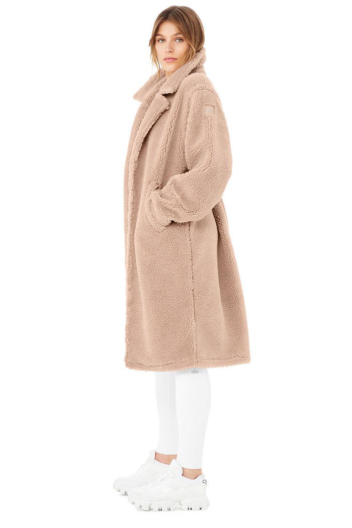 Alo Yoga Oversized Sherpa Trench Coat Dam Rosa | 1487902-KJ