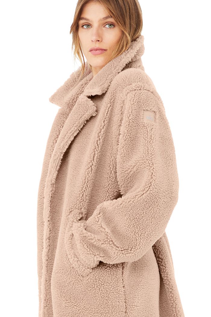 Alo Yoga Oversized Sherpa Trench Coat Dam Rosa | 1487902-KJ