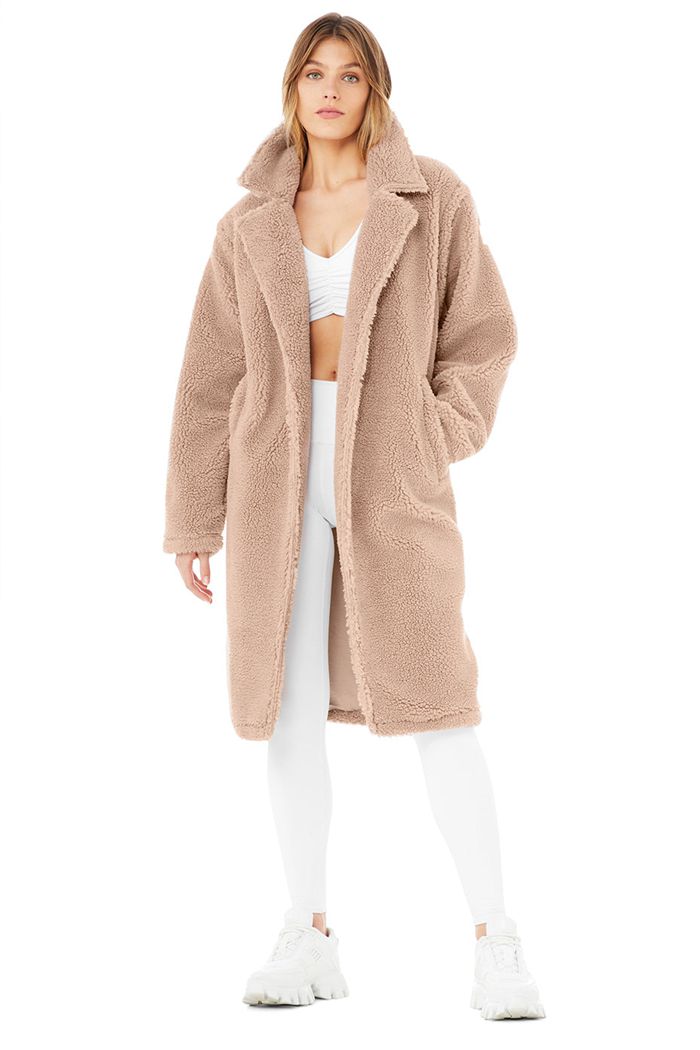 Alo Yoga Oversized Sherpa Trench Coat Dam Rosa | 1487902-KJ